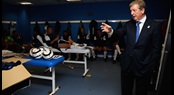 England Manager Roy Hodgson instructs a team of FA 'Legends'